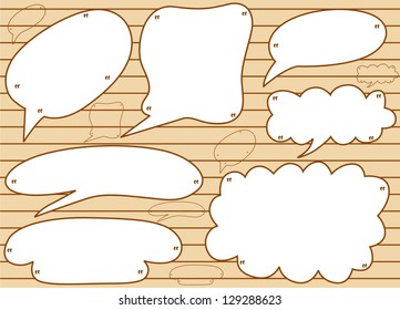 sketchy bubble speech with on paper