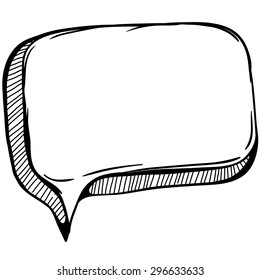 Contorno de discurso de burbuja esbozado