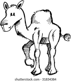 Sketchy Camel-Vektorgrafik