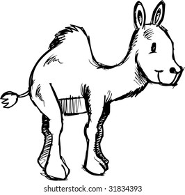 Sketchy Camel Vector Illustration