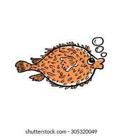 sketchy cartoon fish