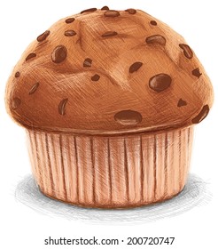 Sketchy Chocolate Muffin