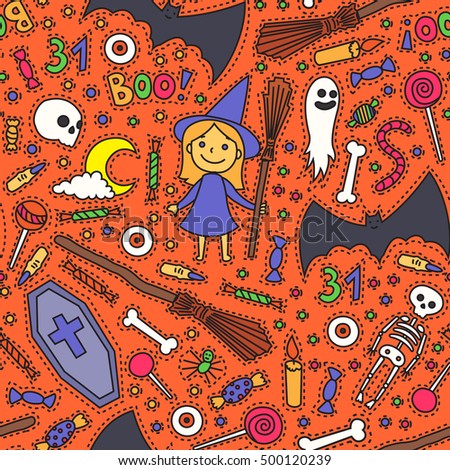Sketchy Colorful Fun Vector Hand Drawn Doodle Cartoon Pattern On The Halloween Theme Halloween Doodle Sketchy Colorful Fun Vector Hand Drawn Doodle Cartoon Pattern On The Halloween Theme Halloween Doodle