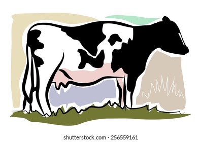Sketchy cow