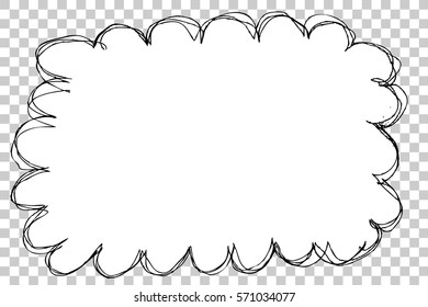 Sketchy Curl Frame, at Transparent Effect Background
