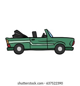 Sketchy cute automobile design. Vector illustration
