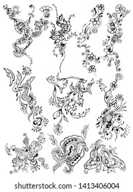 Sketchy Decorative Elements Vector Pack 02