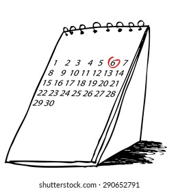 sketchy Desk Calendar 
