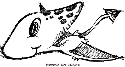 Ilustração de vetor de dinossauro instável