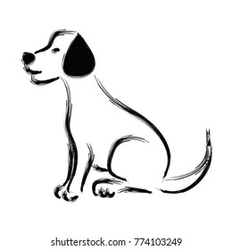 Sketchy of a dog.