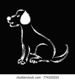 Sketchy of a dog.