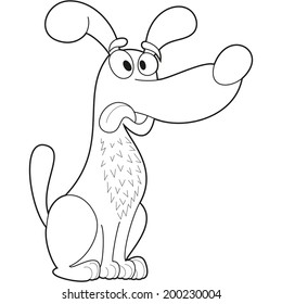 Sketchy Dog Illustration Black Line On Stock Vector (Royalty Free ...