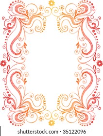 Sketchy Doodle Frame Vector Illustration