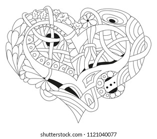 Sketchy Doodle Heart Illustration