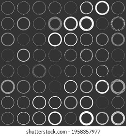Sketchy, doodle and scribble circle(s). Handdrawn circular element