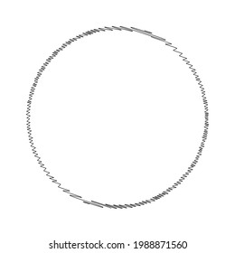 Sketchy, doodle and scribble circle(s). Handdrawn circular element