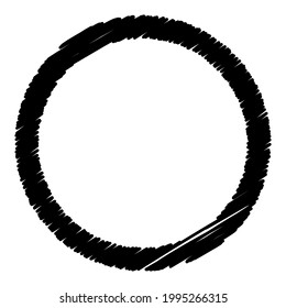 Sketchy, doodle and scribble circle(s). Handdrawn circular element
