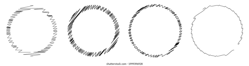 Sketchy  doodle   scribble circle(s)  Handdrawn circular element