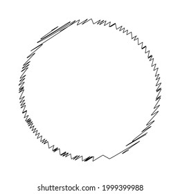 Sketchy, doodle and scribble circle(s). Handdrawn circular element