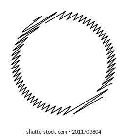 Esbozo, garabato y círculo(s) garabato(s). Elemento circular dibujado a mano