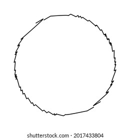 Sketchy, doodle and scribble circle(s). Handdrawn circular element