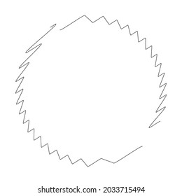 Sketchy, doodle and scribble circle(s). Handdrawn circular element