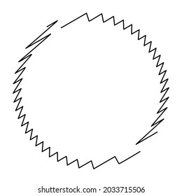 Sketchy, doodle and scribble circle(s). Handdrawn circular element