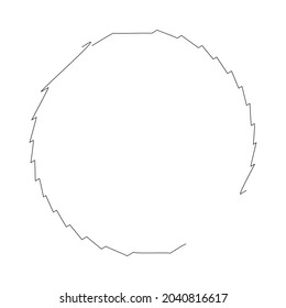 Sketchy, doodle und scribble Kreis(s). Handgezeichnetes Rundelement