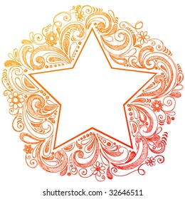 Sketchy Doodle Star Vector Illustration