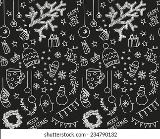 Sketchy Doodle Winter Pattern