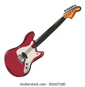 Sketchy electric guitar