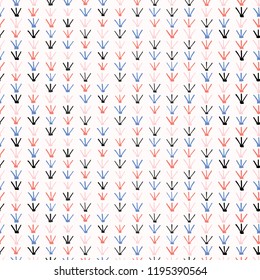 Sketchy Embroidery Stitches Seamless Vector Pattern. Drawn Feather Stitch Illustration for Summer Fashion Prints, Kawaii Gift Wrap, Trendy Packaging, Craft Paper Goods or Retro 1950s Style Stationery