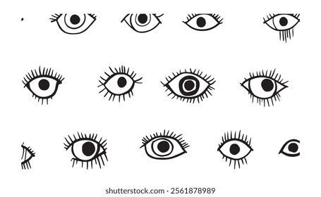 Sketchy Eye Designs for Illustrative Graphics