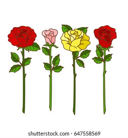 Sketchy flowers design. Vector illustration