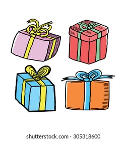 sketchy gift box