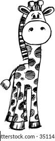 Sketchy giraffe Vector Illustration