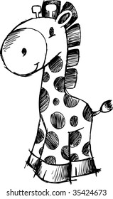 Sketchy giraffe Vector Illustration