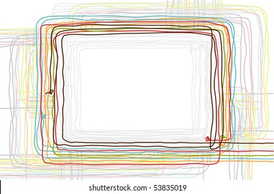 sketchy hand drawn abstract background - frame and background