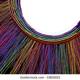 fondo abstracto dibujado a mano - colorido sobre negro