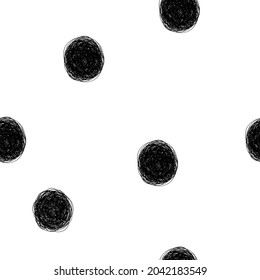 Sketchy hand-drawn points vector seamless pattern.