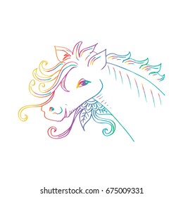 Sketchy of a horse.