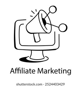 A sketchy icon of affiliate marketing 

