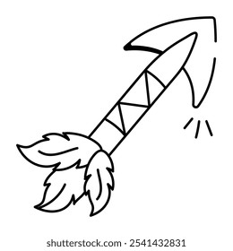 Un icono incompleto de arma de flecha 

