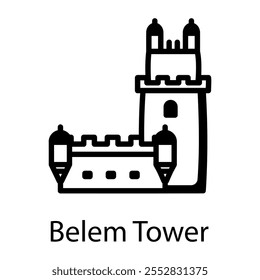 Un icono incompleto de la torre de Belem 