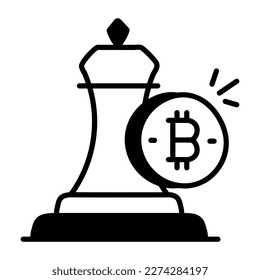Un icono esquemático de la estrategia de bitcoin 