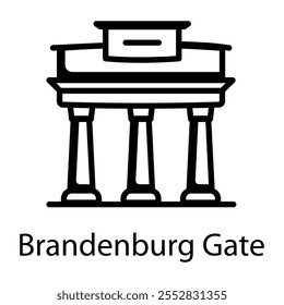 A sketchy icon of brandenburg gate 