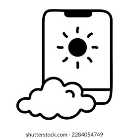 Icono esquemático de una aplicación climática 
