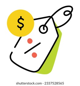 Sketchy icon of cost deduction 