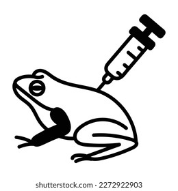 Sketchy-Symbol für Froschtests 