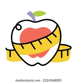 Sketchy icon of diet food 